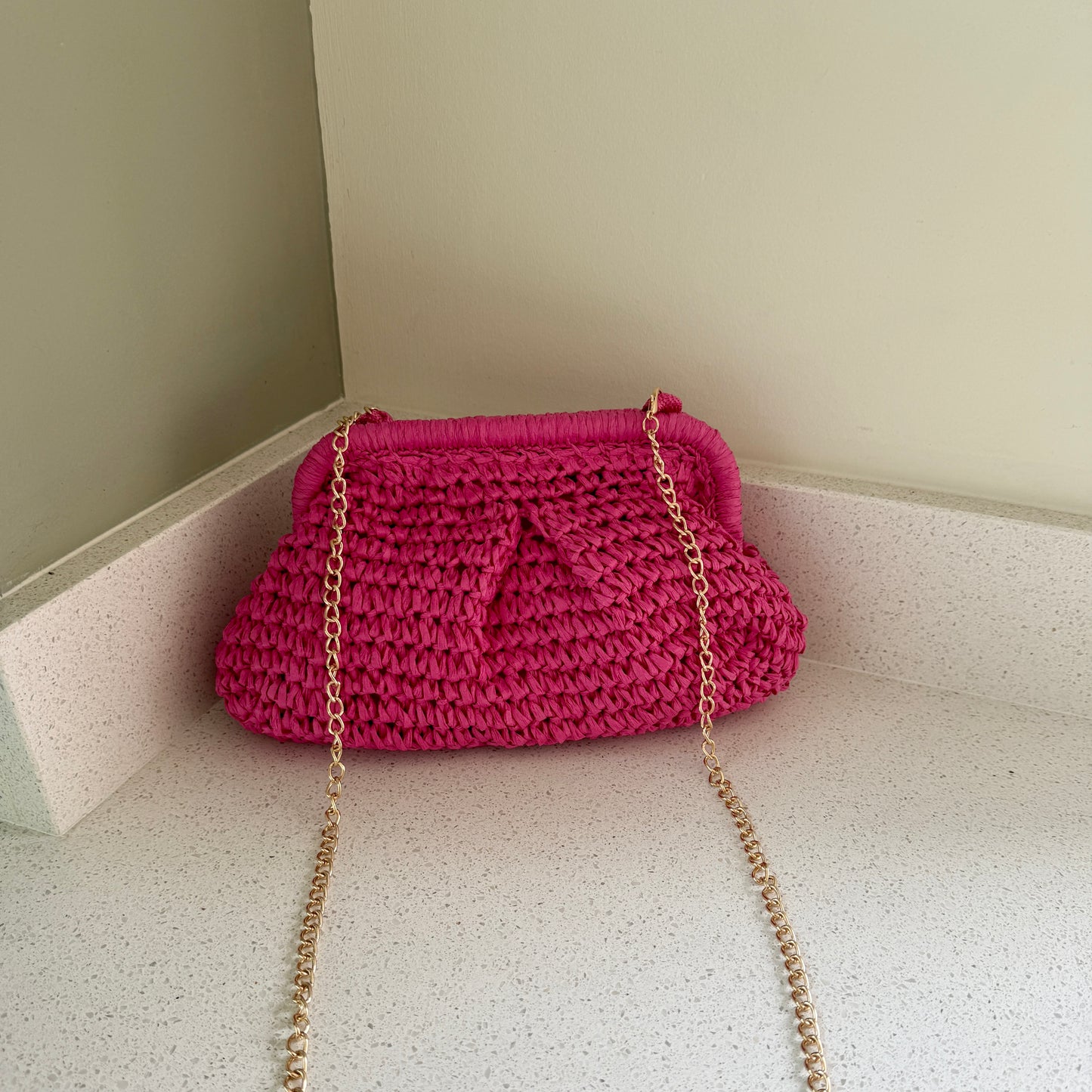 Ibiza Woven Charm Clutch
