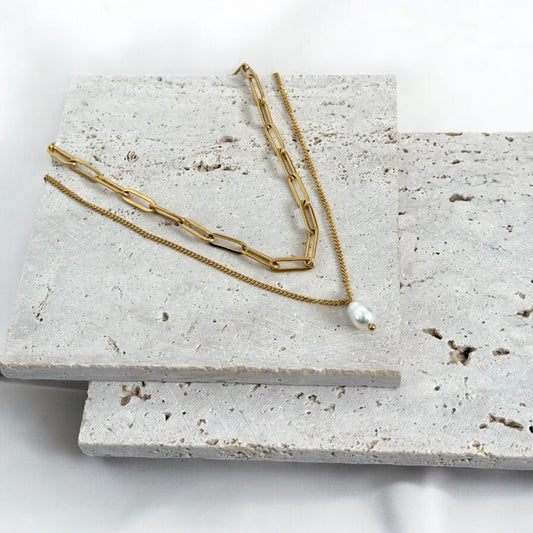 Talia Pearl Layered Necklace