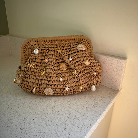 Bali Woven Charm Clutch