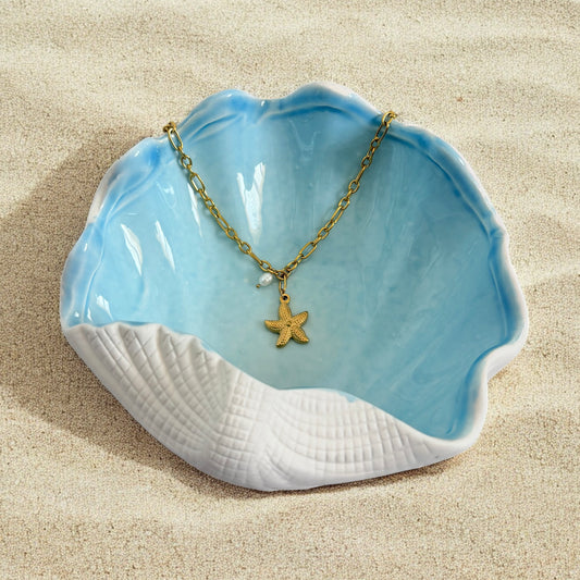 Aria Starfish Pearl Necklace