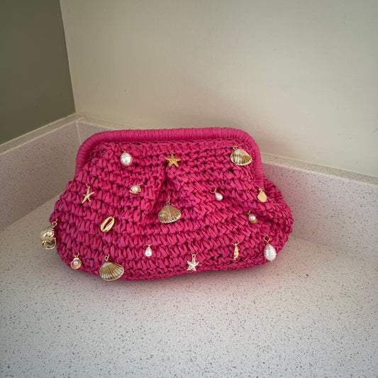 Ibiza Woven Charm Clutch